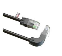 rhinocables RJ45 Network Cable Straight to Right Angle UP 90 Degree CAT5e Ethernet Network Lead (3m)