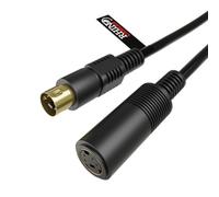 rhinocables S-Video Male to Female Cable S Video SVHS Extension Lead Super Video TV, Camcorder, Graphics 4 Pin Mini Din Wire S-VHS Gold Plated Plugs (3m)