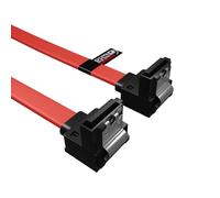 Rhinocables Sata Cable II, Sata Power Splitter, Serial ATA Hard Drive Data Locking Lead, Straight Head (45cm, Right Angled)