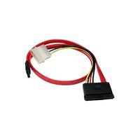 rhinocables - SATA Power & Data Combo Cable | Streamlines Hard Drive Setup | 3GB/S Data Transfer | 4-Pin Molex to 15-Pin SATA | Ideal for PC Builds | Supports VGA Splitter | Black