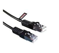 rhinocables Shielded Cat5e Ethernet Cable - FTP Copper RJ45 LAN Lead with Snagless LSZH Jacket for Indoor & Outdoor Networks | 350MHz Gigabit Performance for Routers, Smart TVs & Computers (Black, 1m)