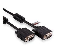 rhinocables Shielded VGA Cable - 15-Pin Male to Male SVGA Lead with 28AWG Triple Mini-Coax, Copper Braid & Foil Shielding | Reliable PC-to-Monitor/Projector Connection | 75Ω Precision Build (3m)