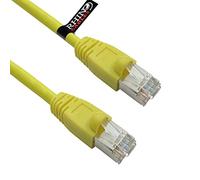rhinocables Short CAT6 Patch Cable - Full Copper Shielded RJ45 Gigabit Ethernet Lead for Internet, LAN & Router Connections | PoE-Ready Wire for Home & Corporate Networks (Yellow, 2m)