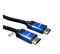 rhinocables Short HDMI 2.1 8K Cable - Ultra High-Speed Braided Copper Lead | HDR, Dolby Atmos, VRR & 3D Ready for PS5, Xbox, TV & Home Media Systems (Blue, 3m)