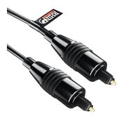 rhinocables Toslink Optical Audio Cable with Gold-plated Contacts, Digital Audio Optical Cable for Soundbar to TV, Home Theater or Game Console (15m)