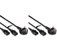 rhinocables UK Plug to Dual C13 Power Splitter (2m, Pack of 2)