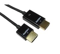 rhinocables - Ultra Slim HDMI Cable | 4K x 2K Resolution & 3D Support | High Speed with Ethernet | Ideal for Gaming & Streaming | Active Design for Tight Spaces, Gold, 2m