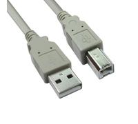 rhinocables USB 2.0 A to B Printer Cable Lead Grey Beige High Speed Lead for Printers Scanners HP, Epson, Canon (1m)
