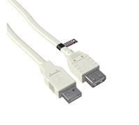rhinocables USB 2.0 Extension Cable A to A Extender Lead Wire Male Plug to Female Socket Extend Existing Cables Grey (3m)
