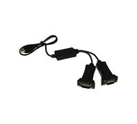 rhinocables USB to Dual Double Serial RS232 Ports DB9 Adapter Converter