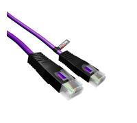 rhinocables Violet Cat5e Crossover Cable - Short Ethernet Cable 2m for Network, Internet & LAN | RJ45 Patch Lead for Broadband, Router, Modem & Data Transfer
