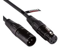 rhinocables - XLR to XLR Cable | Balanced Male to Female | Noise Reduction | Audio Interface Compatible | Secure Connectors | Studio & Live Use, Black, 20m, Copper