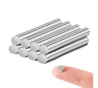 rhinocats 200 Pcs Small Round Rare Earth Magnets, 6x3mm Mini Refrigerator Neodymium Magnets for Whiteboard Locker Fridge Crafts Cabinets