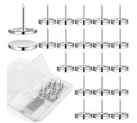 rhinocats Magnetic Push Pins, 20 Sets Magnet Thumbtack for Wall Bulletin Board Strong Decorative Pushpins Clip for Map Picture Hanging Kit Poster Holder