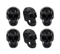 rhinocats Skull Refrigerator Magnets 6Pcs Halloween Funny Decorative Magnets for Fridge Goth Cute Decor for Home Kitchen Office Whiteboard Locker Accessories (Black)
