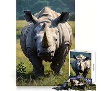 Rhinoceros Animals Jigsaw Puzzles for Adults 1000 Pieces Brain Skill Relaxed Mind Exact Edge Art Collection Piece (38x26cm)