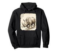 Rhinoceros Asian Pullover Hoodie