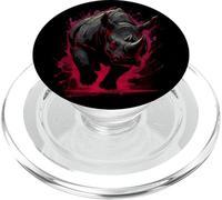 Rhinoceros Nature Colorful Artwork Rhino Splash Wildlife PopSockets PopGrip for MagSafe