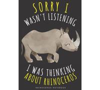 Rhinoceros Notebook: Large Lined Journal For Your Daily To do List Note | 100 pages Decorated With Small Land Animals Face Designs and Cute Rhinoceros ... Book Gift to Keep track & Record Information