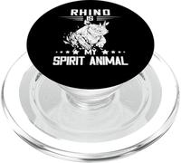 Rhinoceros Wildlife Animal Rights My Spirit Animal Rhino PopSockets PopGrip for MagSafe