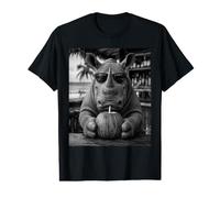 Rhinoceros with Sunglasses and Coconut Drink Rhino Value Graphic T-Shirt