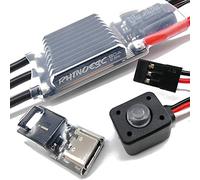 RhinoESC AM32 Crawler ESC 80A Power System 2-8S BEC 5.20-8.2V Adjustable for 1/8 1/10 Scale Cars Crawler Car Axial SCX10 Traxxas TRX-4 TRX-6 (Crawler AM32 80A ESC)