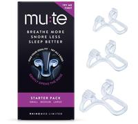 Rhinomed Mute Nasal Dilator Snoring Solution | Starter Pack | Snore Less & Sleep Better | Nasal Strip Alternative | Comfortable Breathing Aids for Better Sleep & Improved Airflow
