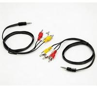 RHINORO 2-Pack, 3.5mm 4 Pole Male To 3 RCA AV Female Cable, Compatible with: DVD Player, TV, Wii Box, Video Camera, VCR, Smartphone, MP3 Player, Tablet, Home Theater