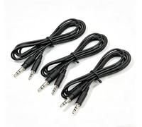 RHINORO 3-Pack, 2.5mm to 3.5mm Stereo Jack Male Aux Audio Cable, 1 Metre, compatible with RODE VideoMicro, Bose QC35II headphones, Baofeng UV-5R handheld amateur radio
