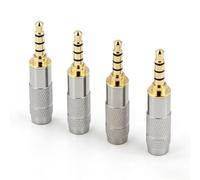 RHINORO 4 Pieces Quality 3.5mm 4-Poles Jack Plug Solder Soldering Phone End Terminal for Moible Phone Earphone Headphone Headset