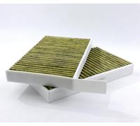 RHINORO A/C Cabin Air Filter Set compatible for Tesla Model 3 & Y (2024-2026), Activated Carbon Pollen, Air Conditioner Filter, Set-of-2-Pack