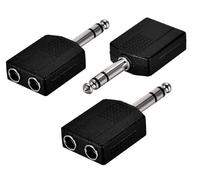 RHINORO Double Jack Connector Splitter for Nurse Call Alarm System Adapter, 3-Pack, Compatible with Nurse Call Systems, Connecting Chair/Bed/Floor Alarm