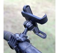 RHINORO Golf Trolley Phone Holder, Universal Mobile Mount, Handlebar Clamp Lock System, Ultra Lightweight Design, Black