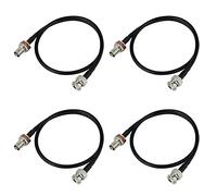 Rhinos Antenna Extension Cable with BNC and Bulkhead Connector for Wireless Microphone Combination System, Lenght 20‘’ (4 Pack)
