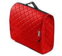 rhinos autostyling COMPATIBLE WITH Range/Land Rover Vogue (2002-2012) - Durable Boot Tidy Tool Declutter Organiser Compact Storage Car Trunk Anti Slip Bag Leather Quilted Red Square - Gift Idea