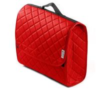 rhinos autostyling COMPATIBLE WITH Toyota Auris 2013 ON - Durable Boot Tidy Tool Declutter Organiser Compact Storage Car Trunk Anti Slip Bag Leather Quilted Red Square - Gift Idea