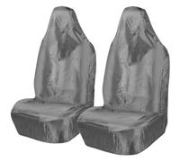 rhinos autostyling For Isuzu D-Max - Heavy Duty Driver Passenger Grey Pair Waterproof Car Van Front Seat Covers Protectors - 2 x Fronts
