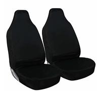 rhinos autostyling For VW Volkswagen Caddy All Years - Heavy Duty Driver Passenger Black Pair Waterproof Car Van Front Seat Covers Protectors - 2 x Fronts