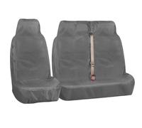 rhinos autostyling FOR VW VOLKSWAGEN TRANSPORTER T2/T3/T4/T5/T6 - Premium Heavy Duty Durable Van Seat Covers Single Drivers And Double Passengers Seat Covers - 2 + 1 - Grey