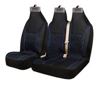 rhinos autostyling Majestic Elegant Luxury Van Seat Covers Set Single Drivers And Double Passengers - Blue Quilted Diamond Piping - Compatible With: Ford Transit 2011