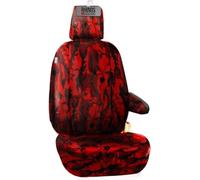 rhinos autostyling TAILORED FOR Ford Transit Custom - Durable Wateproof Heavy Duty Van Replacement Driver Seat Cover Protector - 2018 (Red Camouflage)