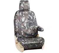 rhinos autostyling TAILORED FOR Ford Transit Custom Heavy Duty Van Replacement Driver Seat Cover Protector - 2013 2014 2015 2016 2017 2018 2019 2020 2021 2022 (Grey Camouflage)