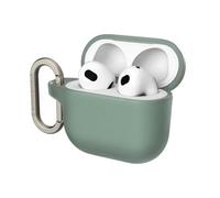 RHINOSHIELD AirPods Case with Carabiner Compatible with AirPods 4 | Military Grade Drop Protection, Scratch Resistant, Wireless Charging - Sage Green, Standard Set