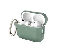 RHINOSHIELD AirPods Case with Carabiner Compatible with Apple [AirPods Pro 2] | Military Grade Drop Protection, Scratch Resistant, Wireless Charging - [Sage Green, Standard Set]