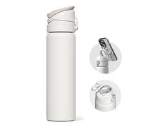 RHINOSHIELD AquaStand Magnetic Bottle 700ml | Round Mouth Stainless Steel Insulated Water Bottle, Sport Bottle with MagSafe Compatible Handle, Tripod with Adjustable Angles, Leak Proof - White