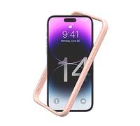 RHINOSHIELD Bumper Case Compatible with [iPhone 14 Pro Max] | CrashGuard NX - Shock Absorbent Slim Design Protective Cover 3.5M / 11ft Drop Protection - Blush Pink