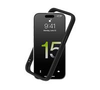 RHINOSHIELD Bumper Case Compatible with [iPhone 15] | CrashGuard - Shock Absorbent Slim Design Protective Cover 3.5M / 11ft Drop Protection - Black