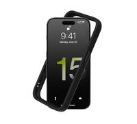 RHINOSHIELD Bumper Case Compatible with [iPhone 15 Pro Max] | CrashGuard - Shock Absorbent Slim Design Protective Cover 3.5M / 11ft Drop Protection - Black