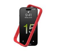 RHINOSHIELD Bumper Case Compatible with [iPhone 15 Pro Max] | CrashGuard - Shock Absorbent Slim Design Protective Cover 3.5M / 11ft Drop Protection - Red