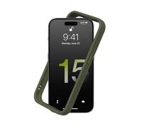 RHINOSHIELD Bumper Case Compatible with [iPhone 15 Pro Max] | CrashGuard - Shock Absorbent Slim Design Protective Cover 3.5M / 11ft Drop Protection - Camo Green